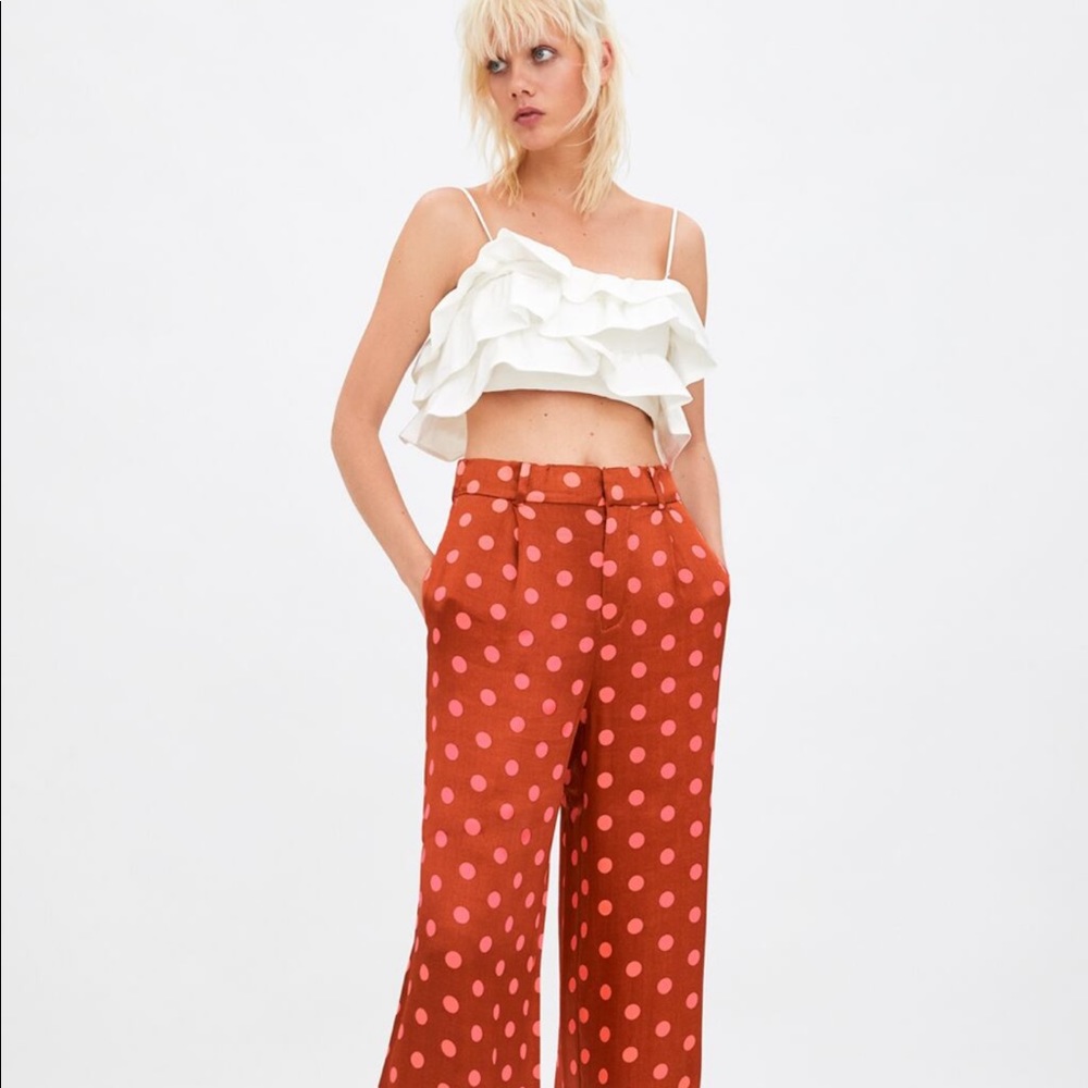 Zara limited edition ruffled top